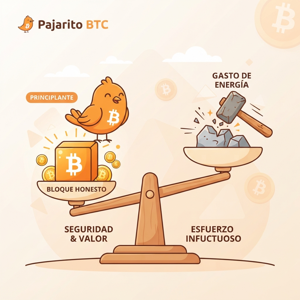 Ilustración de una balanza que muestra cómo seguir las reglas de Bitcoin es más rentable que atacar la red