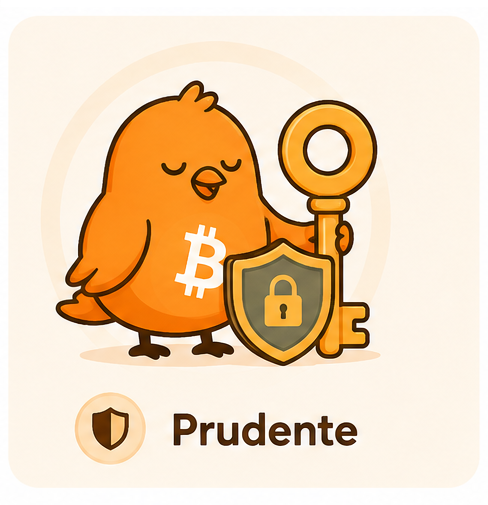 Pajarito protegiendo una llave y actuando con prudencia