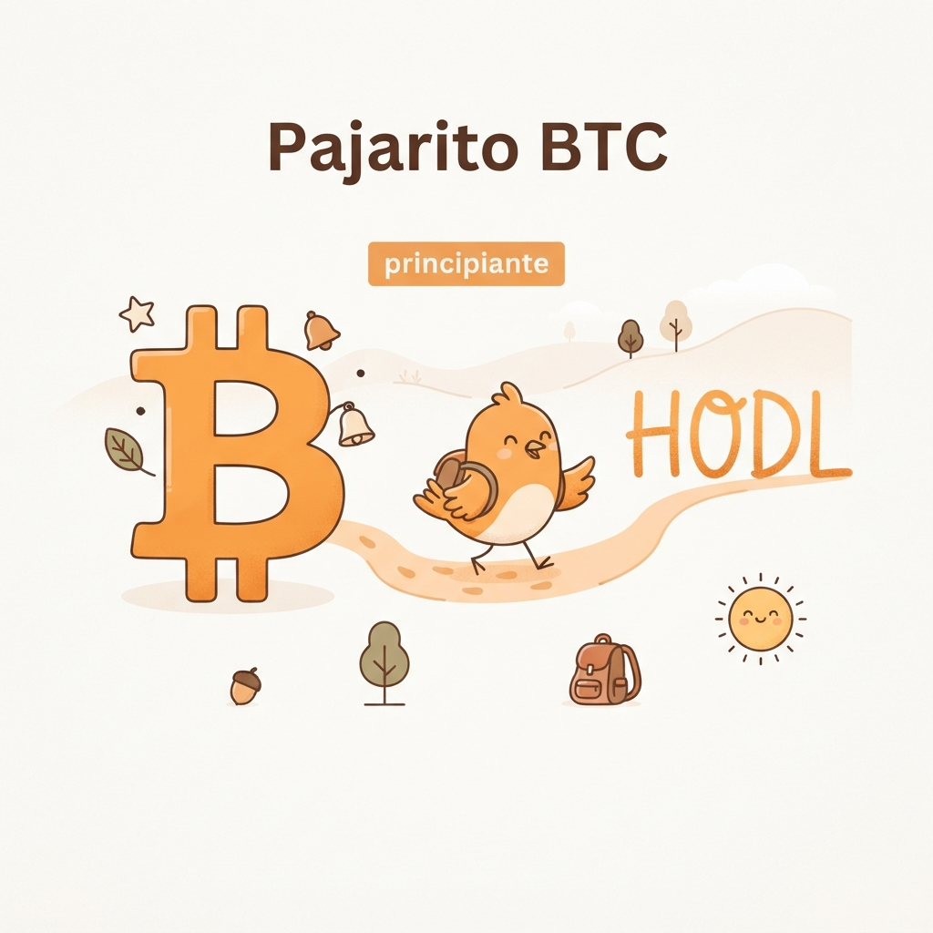 Ilustración que conecta el símbolo de Bitcoin con la palabra HODL, mostrando cómo la cultura de Bitcoin nace de la comunidad