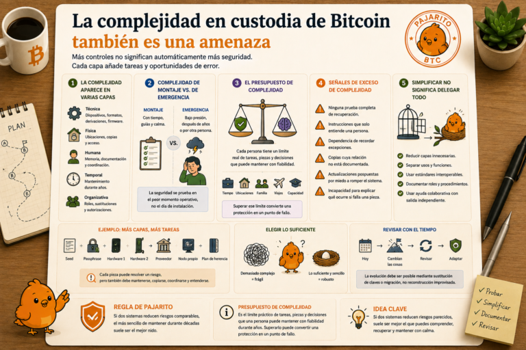 La complejidad en custodia de Bitcoin también es una amenaza
