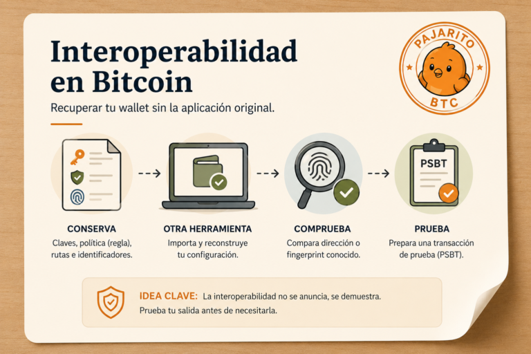Interoperabilidad en Bitcoin: recuperar una wallet sin la aplicación original