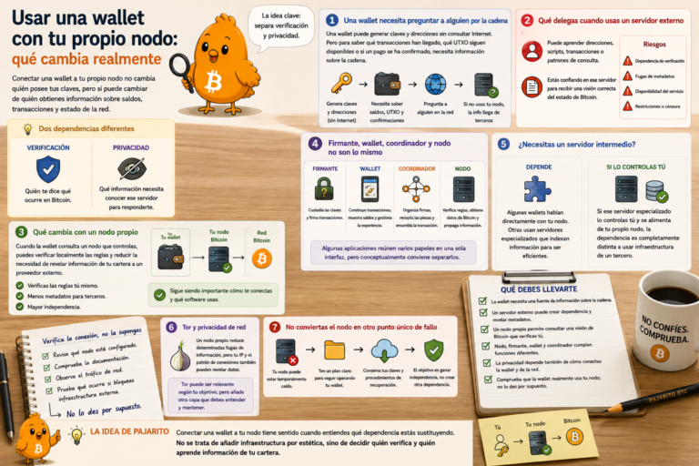 Usar una wallet con tu propio nodo: qué cambia realmente