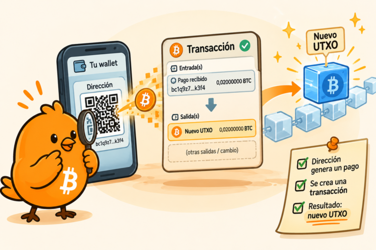Recibe bitcoin y comprueba qué ha ocurrido
