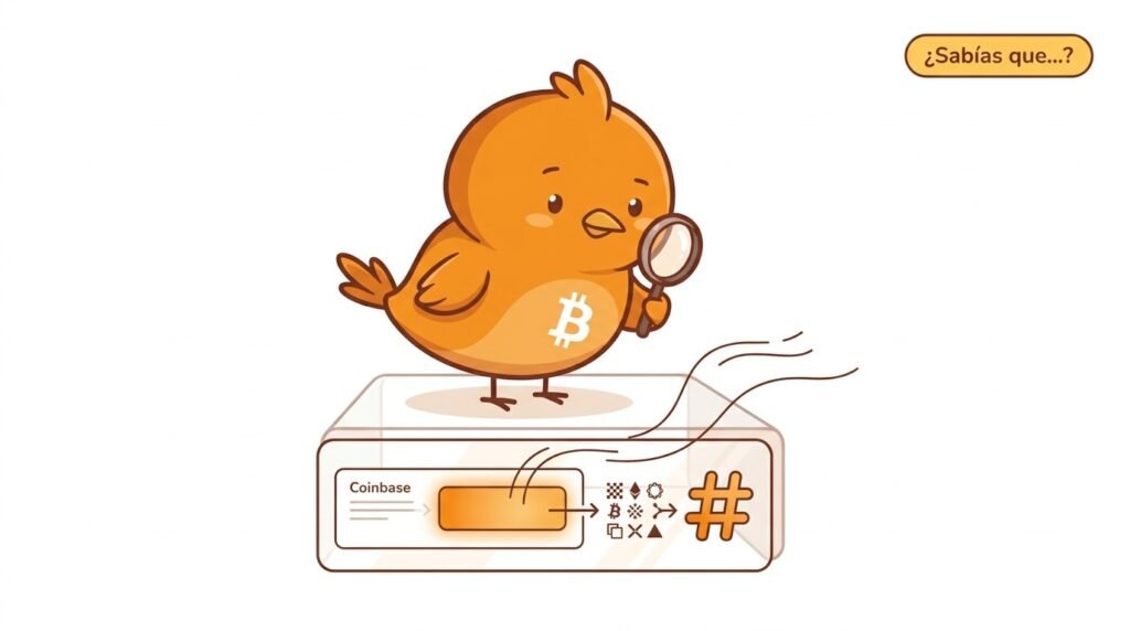 Pajarito señala el campo extra nonce de una transacción coinbase mientras varias combinaciones ayudan a buscar un hash válido para un bloque de Bitcoin.