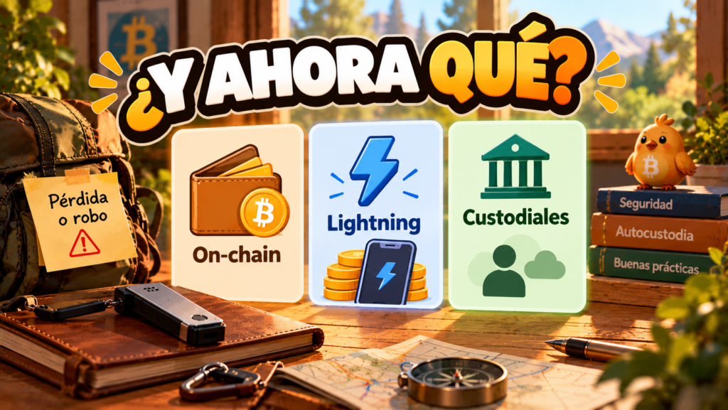Pajarito orienta sobre qué hacer cuando se pierde un móvil con una wallet Bitcoin.