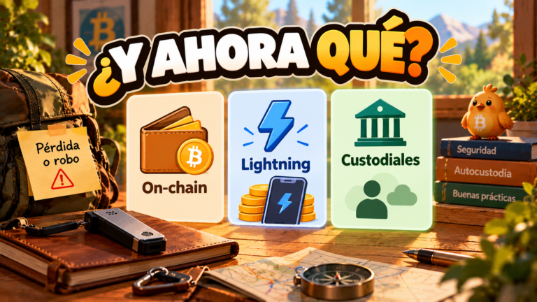 Pajarito orienta sobre qué hacer cuando se pierde un móvil con una wallet Bitcoin.