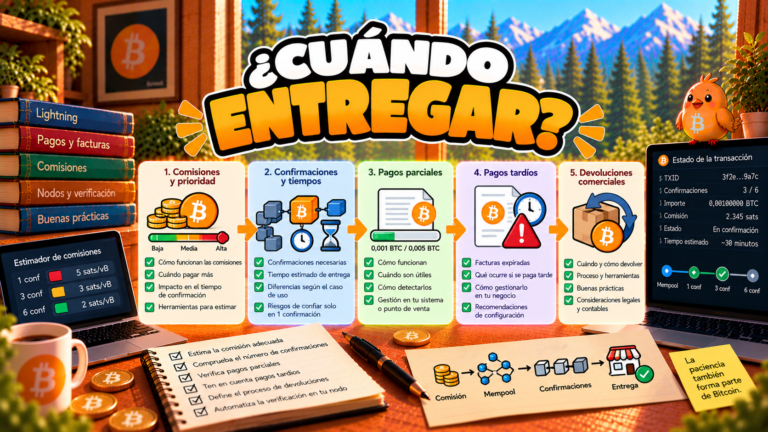 Pajarito explica cómo decidir cuándo entregar un pedido pagado con Bitcoin.