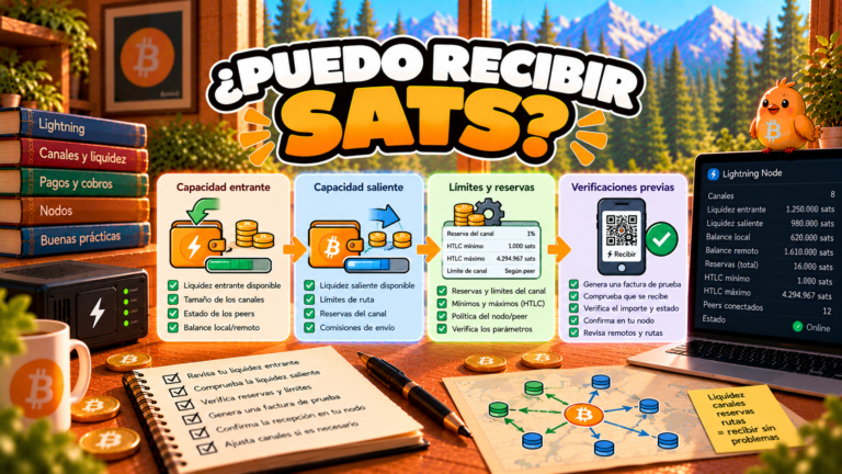 Pajarito explica cómo comprobar la liquidez entrante de un canal Lightning.